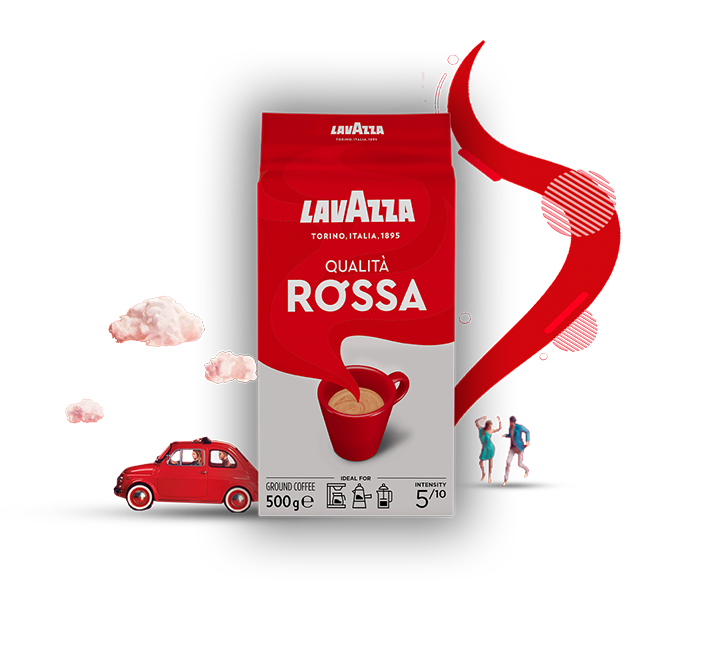 Qualità Rossa gemahlener Kaffee